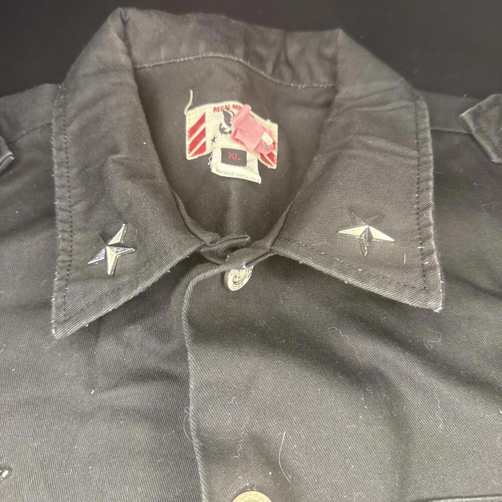 REGAL MILITARY COMBAT FORCE SHIRT Black PATCHES SIZE XL  SHORT SLEEVE - Picture 2 of 11